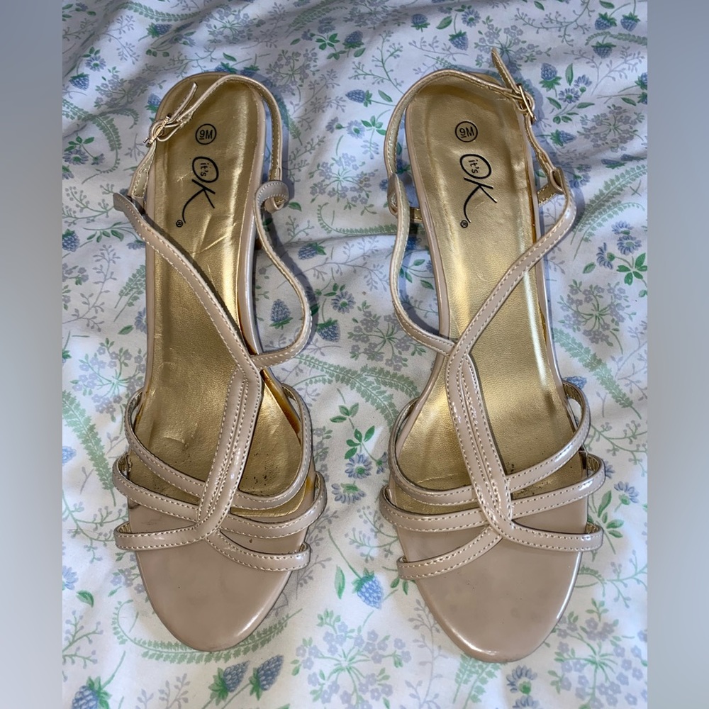 it’s OK Farah Taupe Slingback Heels